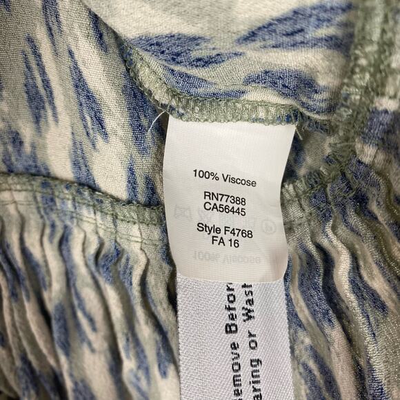 Madewell Sunpleat Lace Up Crepe Gray Feather Blouse Womens Size Small - Picture 7 of 14